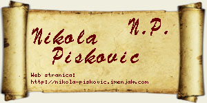 Nikola Pisković vizit kartica